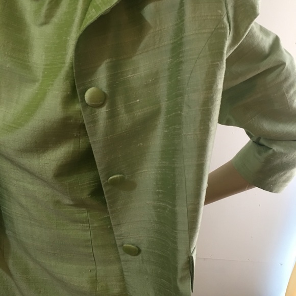 Vintage 90’s Jill Stuart for Bergdorf Goodan fabulous retro chic raw silk dress. - Picture 7 of 16